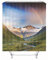 EHOMERY Duschvorhang Rundbogen Duschrollo Befestigung Prairie-Gebirgsregenbogen Polyester Grün Rostfreie Ösen Und 12 Hakenringe, 180X200Cm