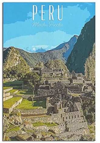 EWPLOREWASP Vintage Reiseposter Peru Leinwand Kunst Poster Geschenk Wanddekoration Gemälde Poster Dekorative Poster