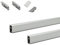 Evotrade Alzatina per Piani da Cucina in Alluminio Lunghezza 2 Metri, Spalletta per Top + Accessori (2 Tappi finali + Angolo Interno 90° + spigolo Esterno 90°) (Alluminio spazzolato)