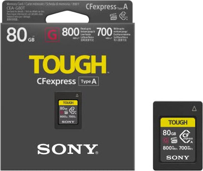 Sony CFexpress Type-A 80GB - Tough VPG400 - Digital Memory Card - Read 800MB/s Write 700MB/s (CEAG80T)