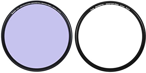 Kase Wolverine Revolution Magnetischer Neutralfilter für Nachtdidymium, Lichtverschmutzung, 67 mm, stoßfest, gehärtetes optisches Glas, mit grünem Ring und Adapter