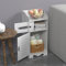 Waterproof Bathroom Cabinet, White Slim Floor Standing Storage Cabinet Home Storage Furniture Organizer Shelf, Modern Cupboard Storage Unit, for Toilet Bedroom Kitchen Living Room, 25.5 x 25.5 x 60cm