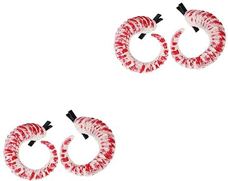 ABOOFAN 2 Paar Klaue Haarnadel Devi-horn-stirnband Weiße Schafshörner Gothic Haarschmuck Cosplay-hörner-clips Halloween-horn-haarspange Hörner Haarschmuck Zubehör Teufel Fräulein Plastik