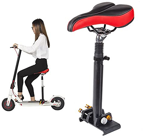 Sitzsattel Set Elektroroller, Einstellbarer 40-60cm Sitz Sattel, Skateboard-Sattel E-Scooter StoßDäMpfender Sitz, Mit Klappsitz FüR Elektro-Scooter Stuhl