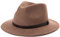 Comhats Unisex Filzhut Fedora für Herren und Damen-Winter Wolle Trilby Hat mit Krempe-Männer Panama Mafia Hut, Trilby Filz Hut Kamel L 59-60.