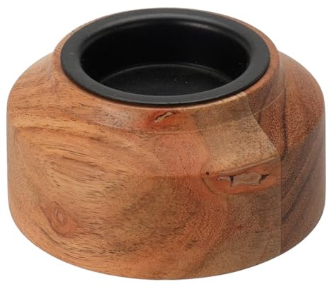 Home & Styling Teelichthalter aus Akazienholz, 8 x 4 cm