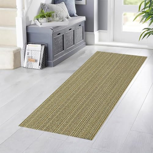 YANHONG Alfombra Cocina Alfombra de Pasillo 70 x 470 cm Resistente al Aceite,Impermeable Alfombra Antideslizante Alargada Antideslizante, para Cocina, Comedor, Lavadero, Amarillo