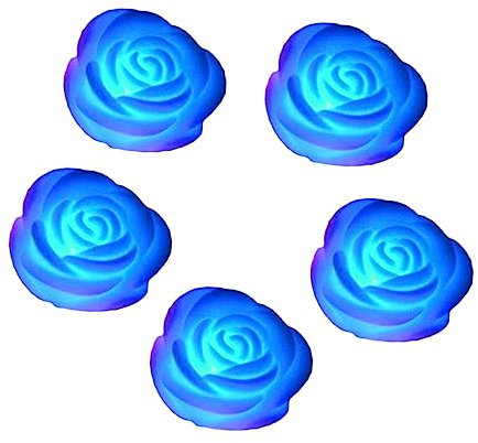 TOPBATHY 5 Pièces Bougies Chauffe-plat Led Roses Faire Des Lumières Lumière Changeante De Couleur Lampe Rose De Mariage Bougies Sans Flamme Bougies En Vrac Lumières Décoratives