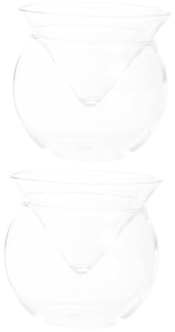 LIFKOME 2St klare Glasschale Dip-Salatbesteck Salatschüssel Trockeneis-Servierplatte Glasschale mit Trockeneis geschirr schüssel für obstsalat Glaskugel Gemüse Obstschale