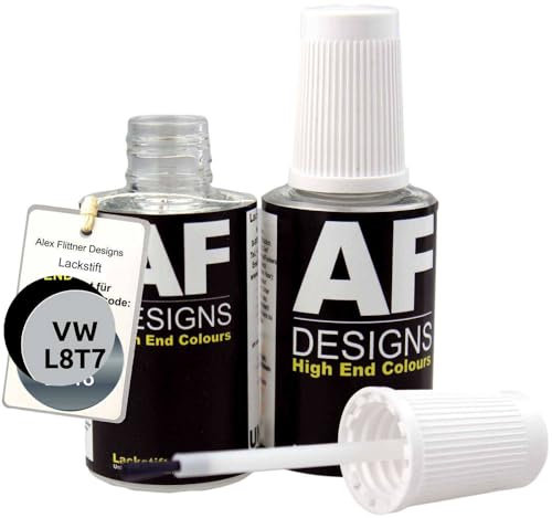 Alex Flittner Designs Lackstift für VW/Volkswagen Silber Metallic L8T7 schnelltrocknend 2x20ml