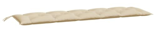 vidaXL Lot de 2 Coussins de Banc de Jardin, Revêtement de Banc avec Jeux de Cordes, Coussin d'Extérieur Imperméable, Beige 180x50x7 cm Tissu Oxford