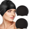 2PCSGorra de Baño, Gorro de Natación Negro Piscina Unisex para Pelo Largo y Corto, Unisex Gorro de Natación Piscina Mujer y Hombre Gorro de Piscina para Pelo Largo y Corto Gorros de Baño