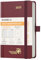 POPRUN Kalender 2025 Tagesplaner Hardcover 16 x 10,5 cm, Tageskalender A6 1 Tag 1 Seite (Montag - Sonntag), Terminplaner (Jan.2025-Dez.2025) mit Stiftschlaufe - Burgund
