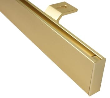 Gardinenstange Gardinenschiene Unischiene eckig zur Deckenmontage, Farbe Messing matt, Länge 200 cm