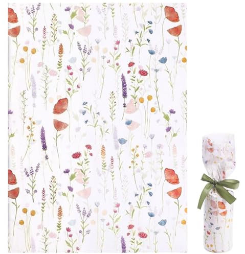 Jwssor Papel de seda de flores, 10 hojas de 50 x 70 cm, papel de seda floral