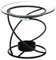 Black Metal Twist Oil burner with Removeable Glass dish Bowl. Perfect for Aromatherapy Essential oils and wax melts