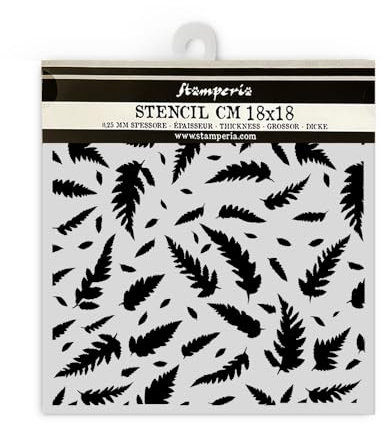 Stamperia - Thick Stencils for Scrapbooks, Albums, Cards, Bullet Journals, and More, Flexible Material, Easy to Clean, Perfect for Hobbies, Crafts, and Gifting (Forest - Leaves Pattern)