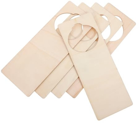 Lurrose 5pcs Door Knob Hanger Wooden Hanging Plate Door for Halloween Decorations DIY Home Decor Office Decor