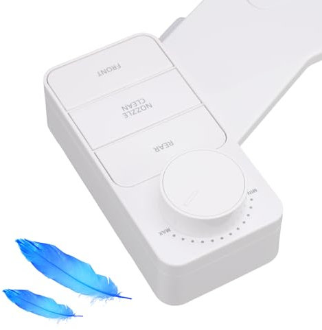Bidet Attachment, Bidet per sedile WC con doppio ugello autopulente (lavaggio anteriore e posteriore), Bidet ad acqua fredda, pressione regolabile, facile installazione domestica (bianco)