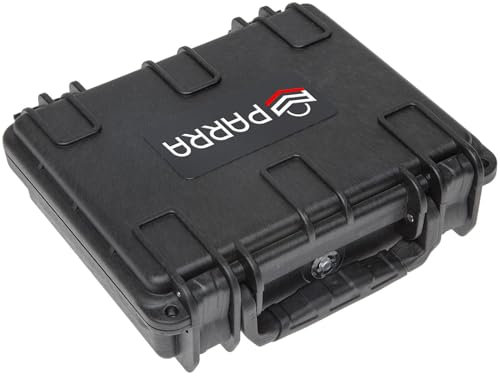 Waterproof Hard Compact Camera Case Portable Carry Lock Storage Box Protective Storage Carrying Case inc P&P Foam | 31.5 x 24.0 x 11.0 cm (5.13l), Black