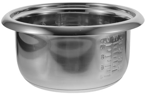 MAGICLULU Pot Intérieur De Cuiseur à Riz Inoxydable 4l 304 Acier Inoxydable Revêtement Résistant à La Chaleur Accessoire Cuisine Domestique Remplacement