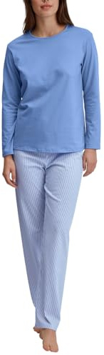 CALIDA Cotton Special Pyjama Damen | langer Schlafanzug, weiche Single-Jersey-Qualität und angenehmer Schlafanzug-Komfort