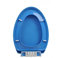 Brigtviee Tapadera De WC En Polypropylene Material,Tapa WC Gala 18,5,Tapa Vater 36 * 47 Cm,Tapa WC De Color De BañO FáCiles De Limpiar E Instalar,Disponible En Una Variedad De Colores,Azul