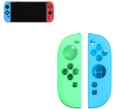 Coque de protection antidérapante 2 en 1 pour manette Nintendo Switch 2 en 1 en silicone souple et doux pour la peau, moulage de précision 1:1