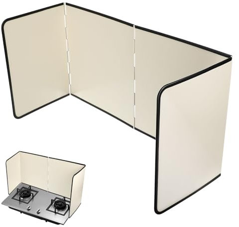 TOPBATHY Faltbarer Herd Spritzschutz Aus Verzinktem Material Hitzeschutz Und Ölspritzschutz Für Gasherd Und Waschbecken Küchenhilfe 76X40X29.5 cm