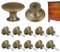 12 Stück Schrankknöpfe, Vintage Möbelknöpfe Schubladenknöpfe Chic Pilz Schubladenknauf Antik für Kommode Garderobe Badezimmer Küche Büro Möbel Schlafzimmer mit Passenden Schrauben (30mm, Gelbbronze)