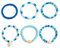 Riceel Bracelets de Perles Empilables, Ensemble de Bracelets Extensibles Perlés Coquillages Bijoux de Poignet pour Les Vacances (Bleu)