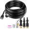 Tubo per la pulizia dei tubi, 15 m, set di pulizia dei tubi, compatibile con Karcher K2 K7, Lavor, Bosch, Parkside idropulitrici ad alta pressione, set di pulizia per tubi e scarichi intasati