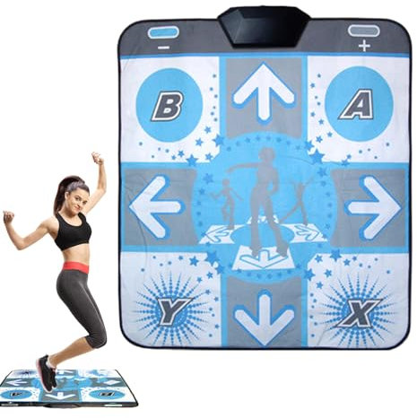 Uoqpty Elektronische Tanzmatten, elektrische Tanzmatte,Tanzendedecke Nicht-Schlupf-Tanzfläche | Tragbare Spiele -Decke -Tanz -Herausforderung Teppich für Arbeiter Hausfrauen Studenten