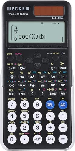 WECKEW Scientific Calculator,991ES Plus II 2 Line 10+2 Digits Written Display 417 Function Solar and Battery Calculators for Students Secondary School College