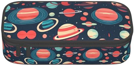 CPyuqw Federmäppchen mit Schmetterlingsmuster, Mehrzweck-Stift-Organizer, Schulbedarf, Schreibwaren, Make-up und Bürogebrauch, Weltall Planeten, Einheitsgröße, Schulranzen