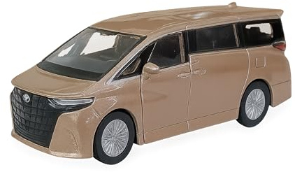 Toi-Toys Toyota Alphard 2024 Modellauto aus Metall mit Rückzug Modell Auto Spielzeugauto 4-Farben 29 (Champagner-Metallic)