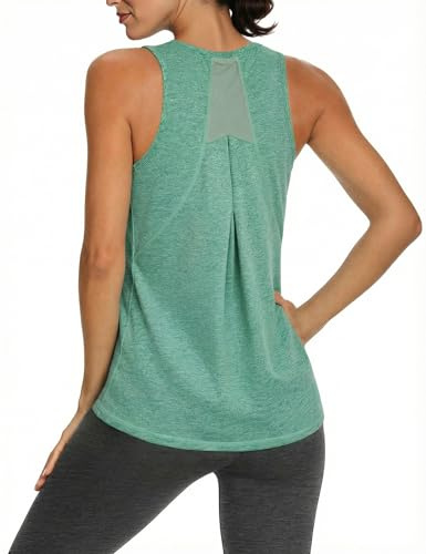 Gyabnw Sport Tank Top Damen Sporttop Ärmellos Laufshirt | Lockere,Hohe Elastizität,Leicht,Atmungsaktivität,Schweißableitend,Laufshirt Für Fitness Yoga Laufen und Outdoor