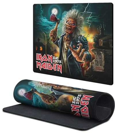 Head Case Designs Officially Licensed Iron Maiden Axe Eddie Art Graphic Art 9.84 x 11.81 x 0.12 inches (250 x 300 mm) - S Gaming Office Desk PC Keyboard Mouse Mat Pad