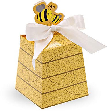 SumDirect 50 STK.Wabenförmige Bonbonboxen aus Papier für Baby Babyparty Dekorationen des Geburtstags