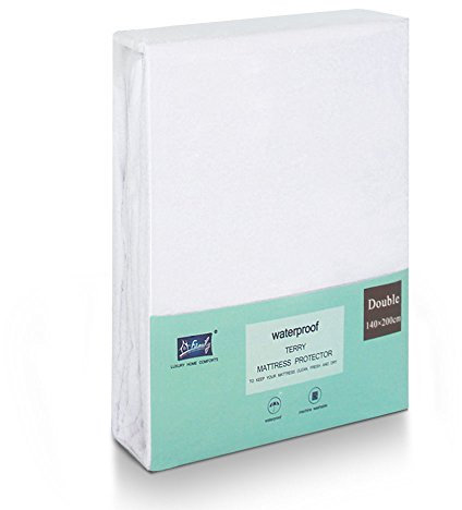Family Bedding Wasserdichter Matratzenschoner für Doppelbett, ultraweich und extra tief, Frottee, Matratzenschoner, super saugfähiger und maschinenwaschbarer Bezug für Doppelbett.