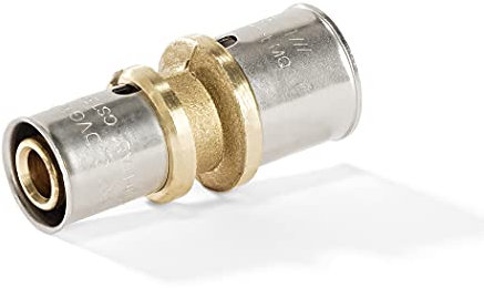 H2O-Flex® Pressfitting - Kupplung reduziert 32 x 3,0mm - 26 x 3,0mm für Verbundrohr DVGW Aluverbund - Rohr Mehrschichtverbundrohr