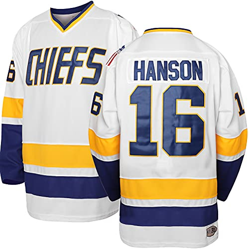 Phoneutrix Hanson Brothers Charlestown Chiefs 16 Jack 17 Steve 18 Jeff Slap Shot Movie Hockey Jersey Blue