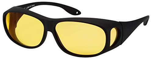La Optica B.L.M. Nachtfahrbrille Auto Fahren Herren Damen Matt Schwarz, Gläser Hell Nachtsicht