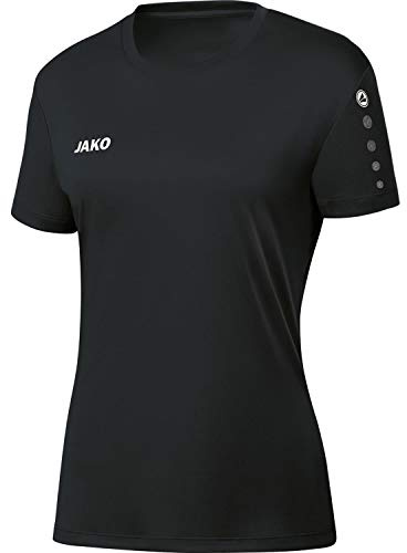 JAKO Trikot Team Damen Kurzarm, Größe:38, Farbe:schwarz
