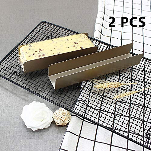 erbai - Set di 2 teglie di cottura a forma di U, per biscotti, antiaderente