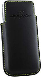 Porsche Hülle iPhone 5 / 5S 918 Spyder Leder schwarz/Naht grün