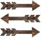 Haohai 3 Vintage Rustikale Holzpfeil Schild, Wanddekoration Dekoratives Pfeilschild Holzschild, Pfeilschilder Garten Holzpfeile Deko Klein, Pfeil Zum Beschriften Pfeile Holzdekor