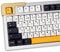 133 Keys PBT Japanese Keycaps Cherry Profile Dye Sub Black and White Keycaps Set Fit for 61/64/87/104/108 Cherry Mx Switches Mechanical Keyboard