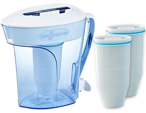 ZeroWater Wasserfilter Kombi-Set, 2,4 L Krug mit 3 Filterkartuschen und Wasserqualitätsmessgerät, BPA-frei,NSF-zertifiziert, Ideal um Kalk, Blei und andere Schwermetalle zu reduzieren