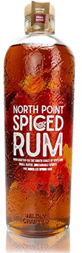 North Point Spiced Rum 70cl (43% ABV Alcohol) | Small Batch Caribbean Rum – Infused with Cacao and Seville Orange | Pot Distilled Sipping Rum - Sustainable Premium Spirits, Hand-Crafted in Scotland